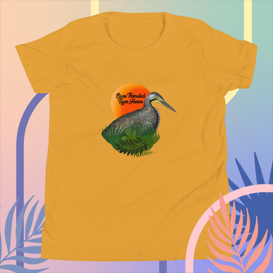 Bare Throated Tiger Heron - Youth Short Sleeve T-Shirt